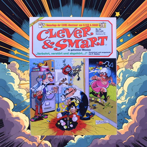 Clever & Smart Comic Album Nr. 64 (1990, 2. Auflage) – Verbohrt, verstört und abgehört!